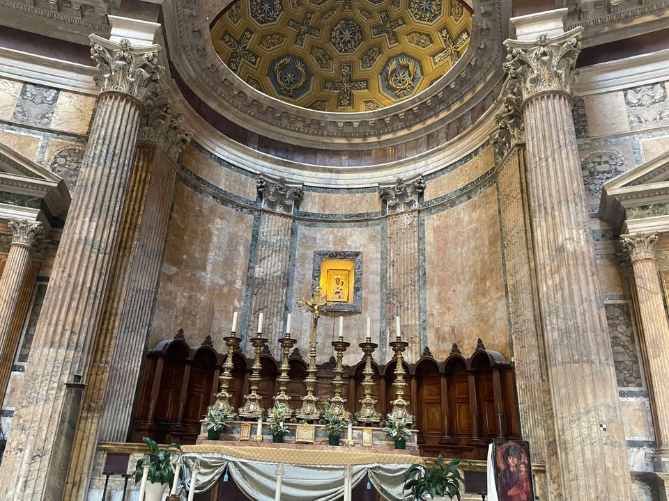 ancient monument interior altar in Pantheon