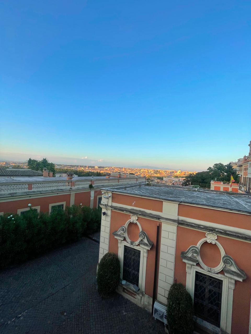 rooftop view at golden hour