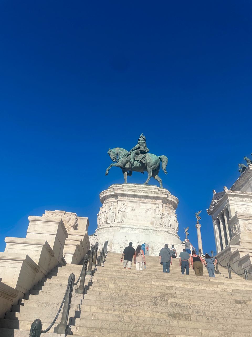 monumental marble staircase in Altare della Patria, Rome