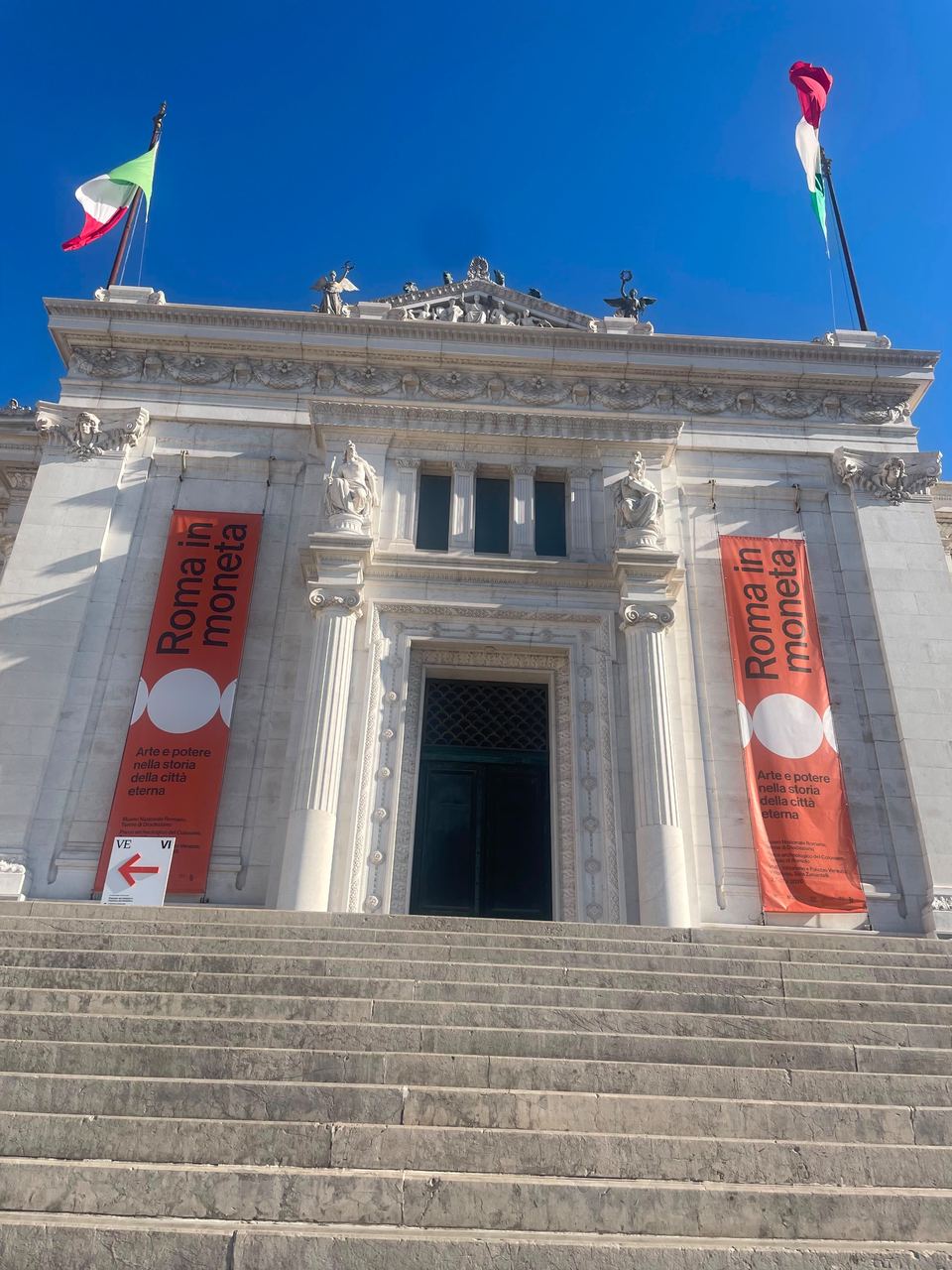 grand monument entrance steps in Altare della Patria